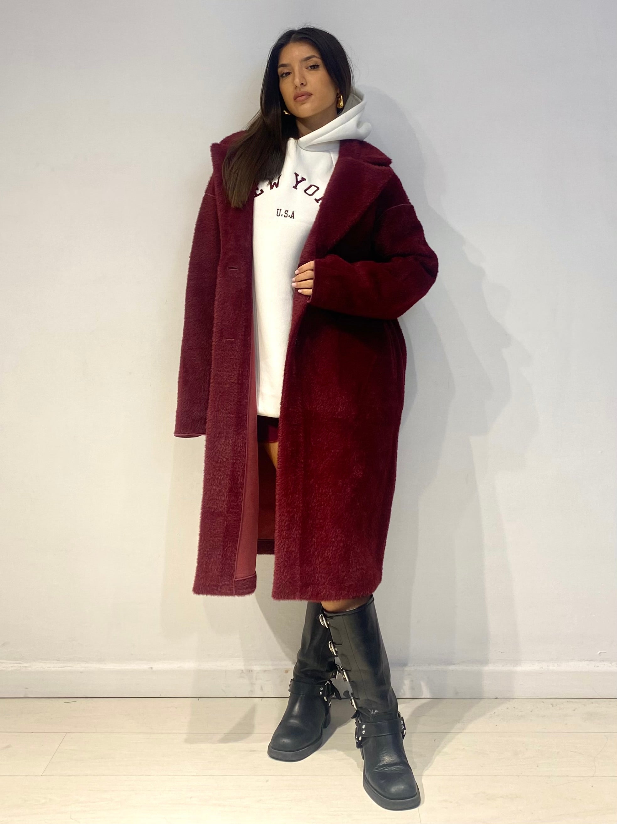 Cappotto Milano Bordeaux