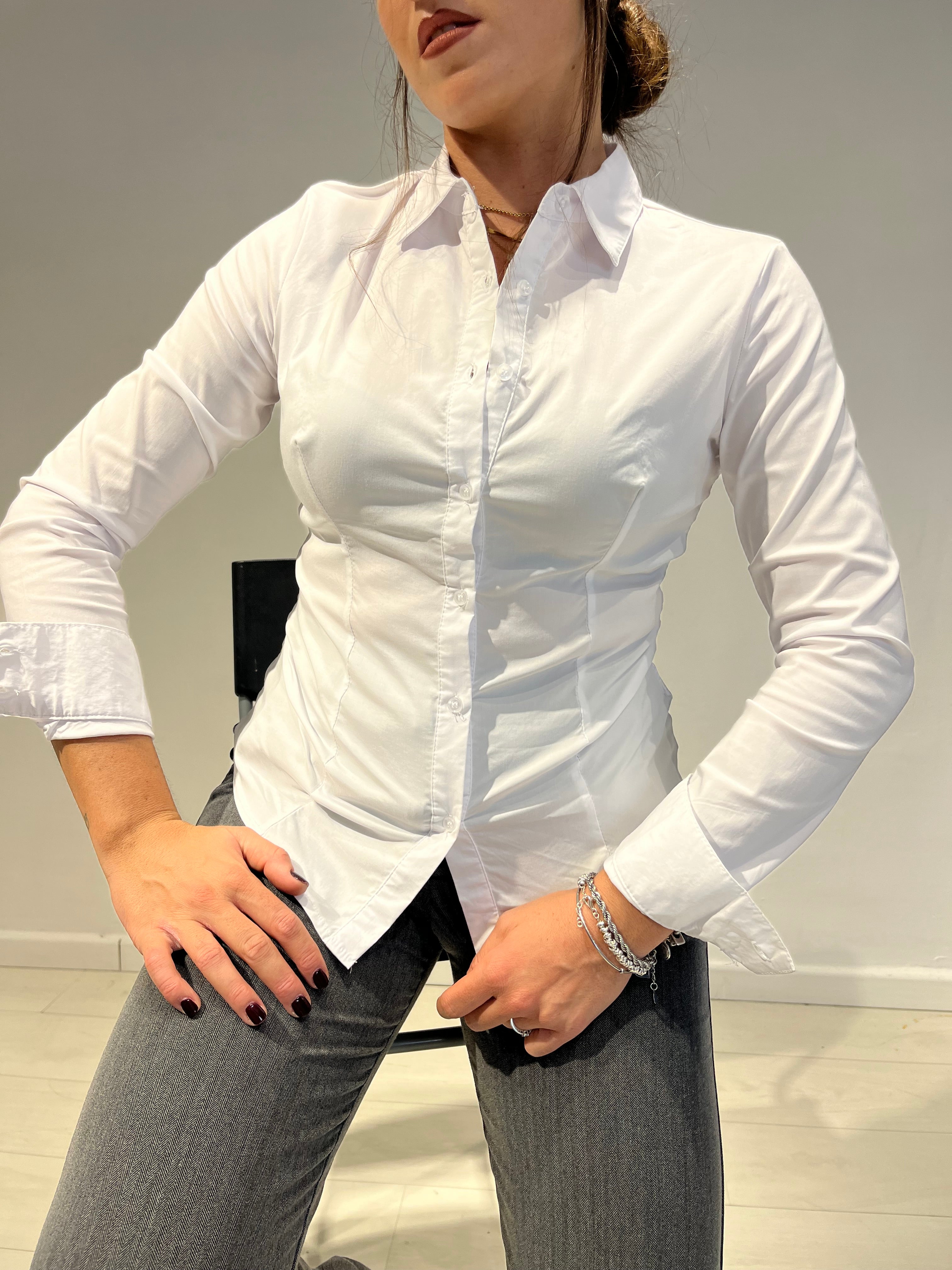 Camicia Elastica Bianca