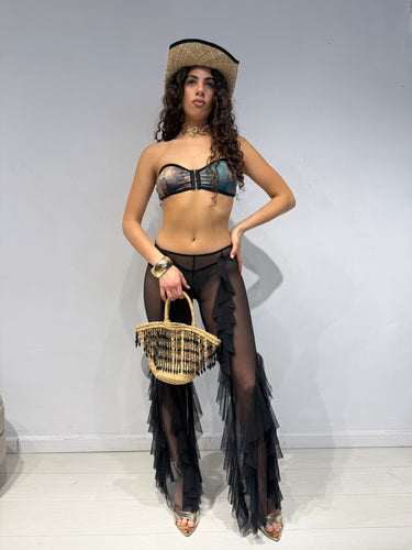 Pantaloni Velati Neri