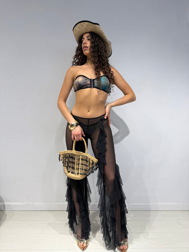 Pantaloni Velati Neri