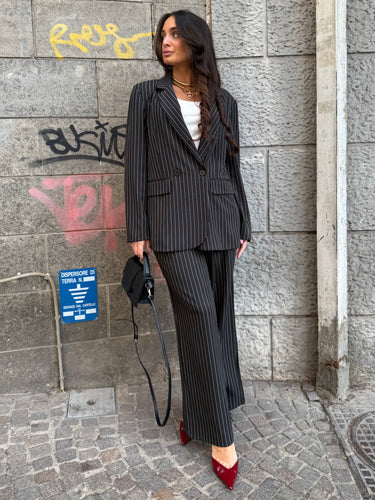 Tailleur Gessato Beige