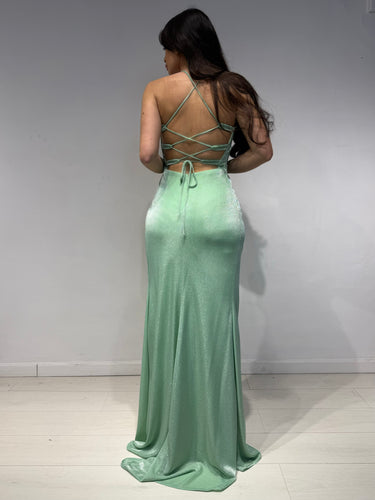 Abito Jamelia Verde Salvia