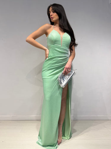 Abito Jamelia Verde Salvia