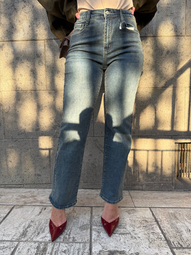 Jeans Dritto Sabbiato