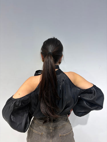 Blusa Satin Nera