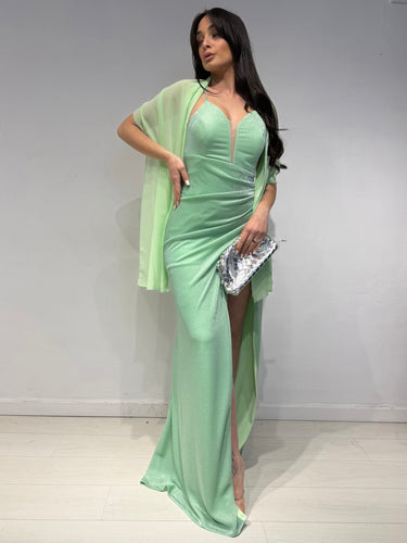 Abito Jamelia Verde Salvia