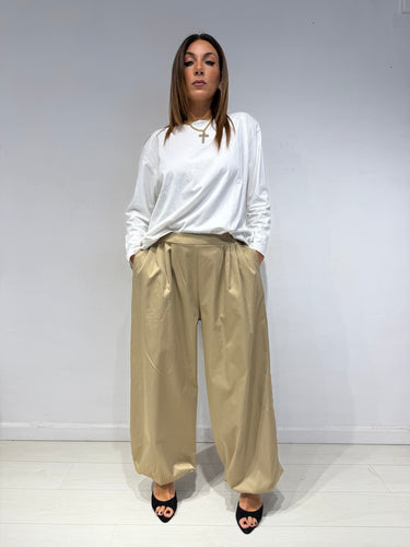 Pantaloni Balloon Beige