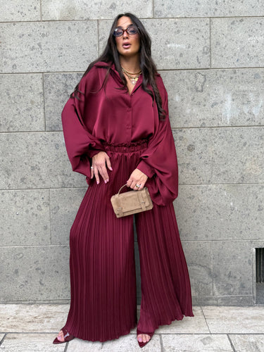 Coordinato Satin Bordeaux