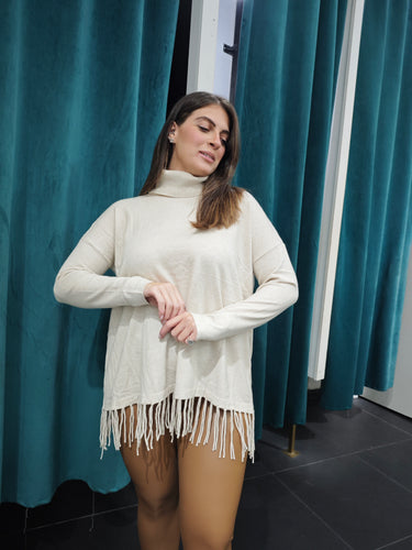 Maglia Frange Panna