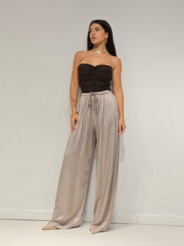Pantalone Satin Beige
