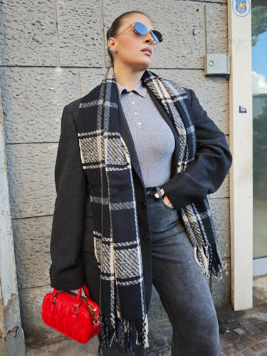 Sciarpa Quadroni Nero