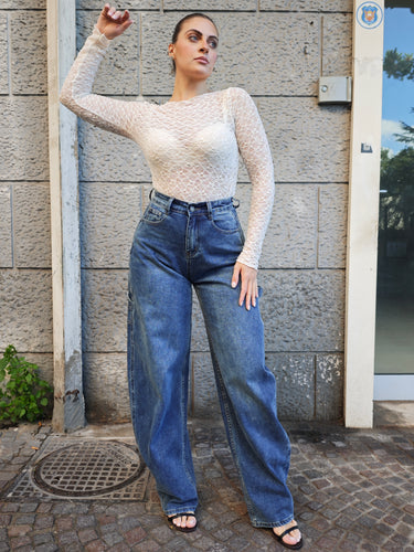 Maglia Macramè Panna