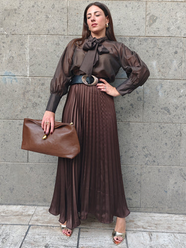 Camicia Flake Marrone