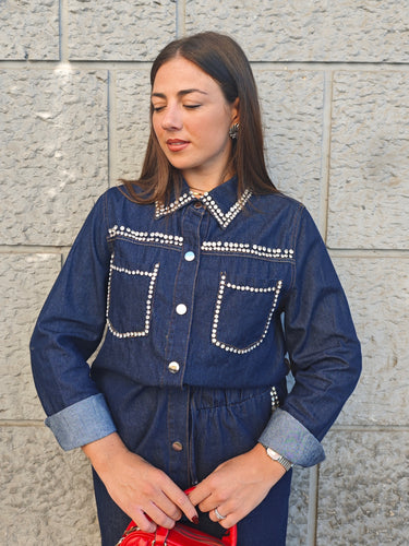 Coordinato Denim Strass