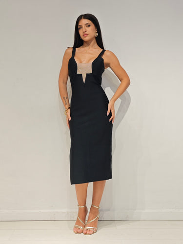 Abito Boreal Strass Nero
