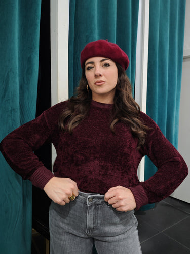 Pull Ciniglia Bordeaux