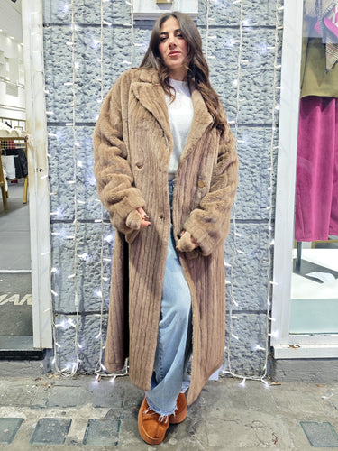 Cappotto Pelliccia Camel