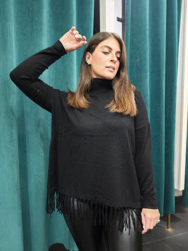 Maglia Frange Nera