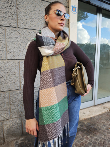 Sciarpa Quadroni Verde