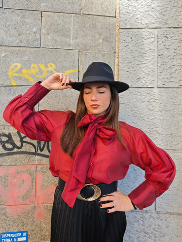 Camicia Flake Bordeaux