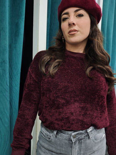 Pull Ciniglia Bordeaux