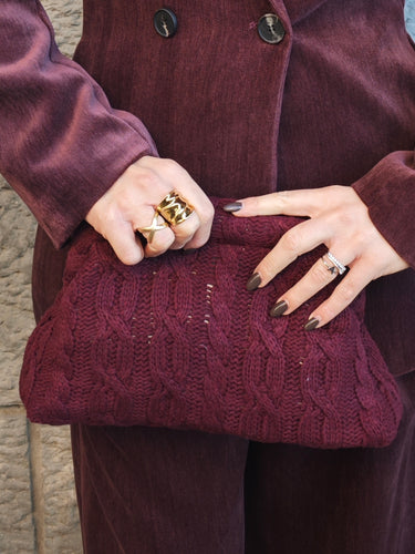 Borsa Trecce Bordeaux