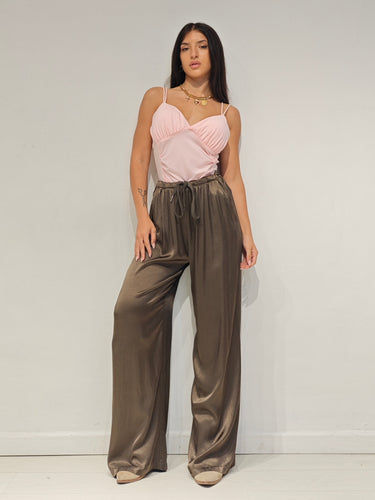 Pantalone Satin Marrone