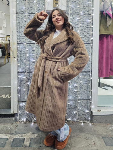 Cappotto Pelliccia Camel