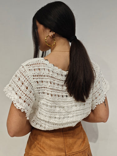 Maglia uncinetto Bianca
