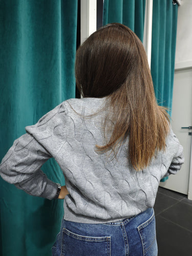 Pull Trecce Grigio