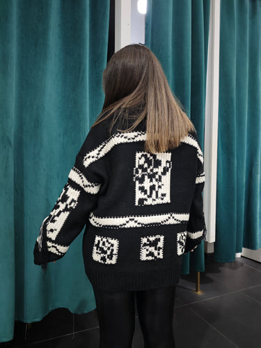 Maxipull Frange Nero