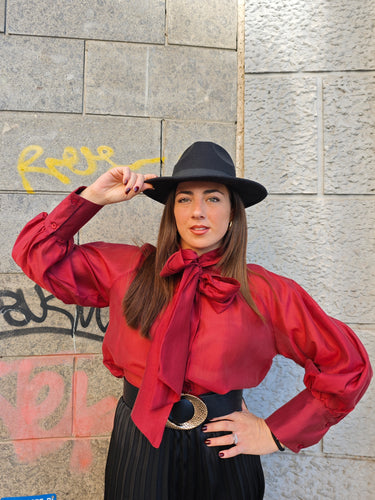 Camicia Flake Bordeaux