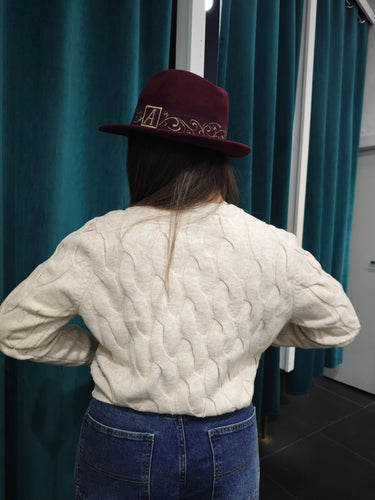 Pull Trecce Beige