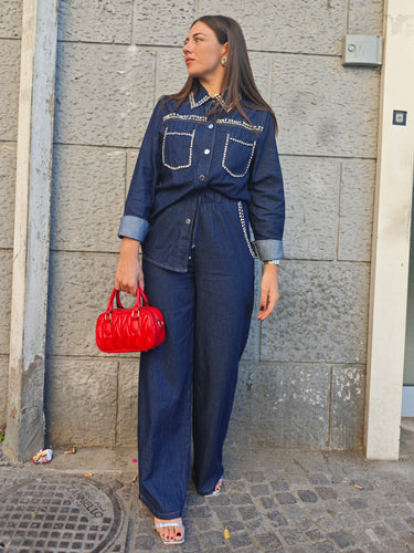 Coordinato Denim Strass