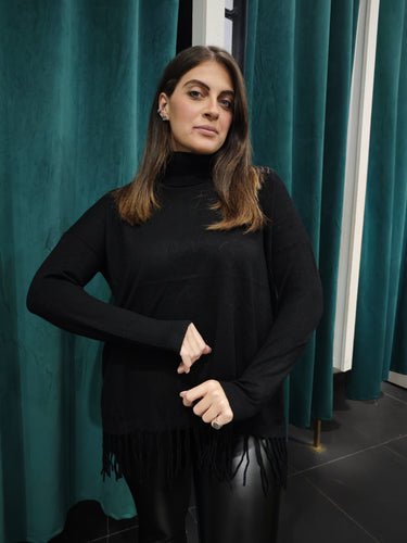 Maglia Frange Nera