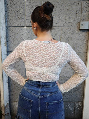 Maglia Macramè Panna