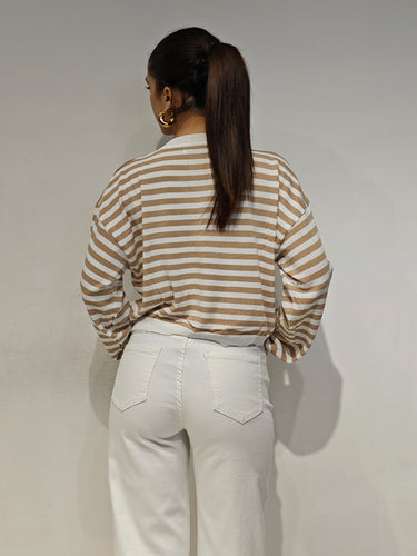 Maglia In Filo Sailor Beige