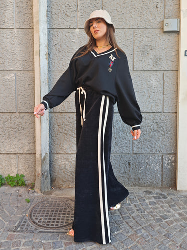 Pantaloni Ciniglia Nero